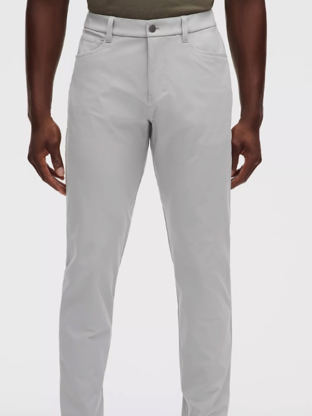 Lululemon ABC Slim-Fit 5 Pocket Pant 34X334Utilitech Light Gray Silver